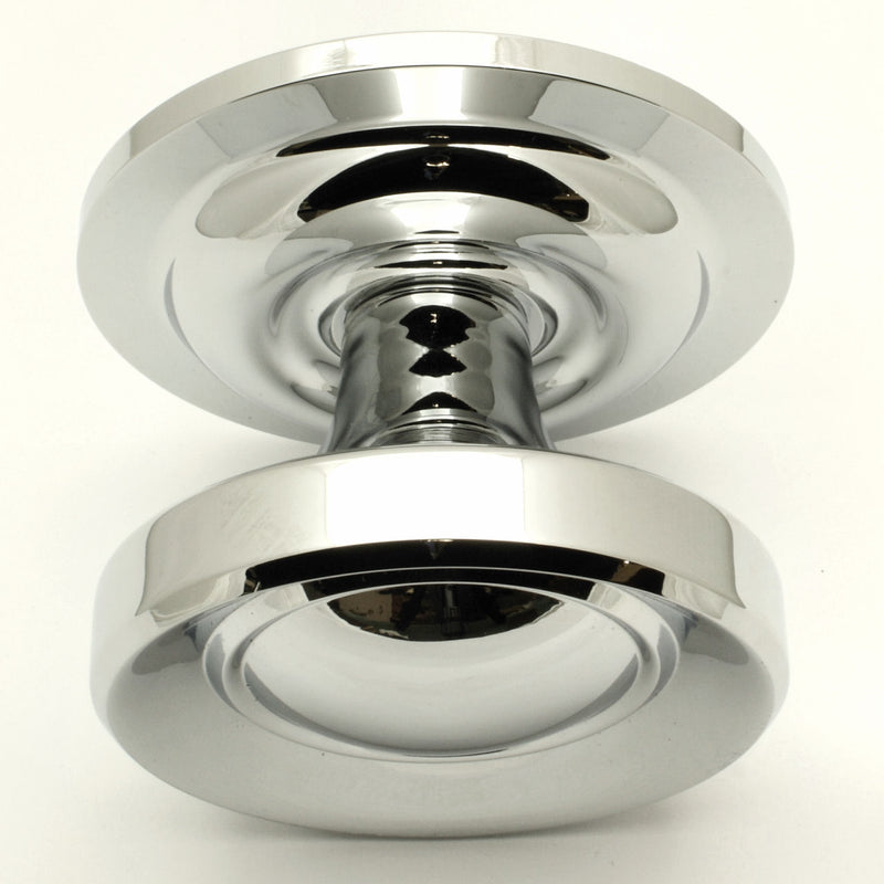 Victorian Style Centre Door Knob - Polished Chrome - G Johns & Sons Ltd - Architectural Ironmongery