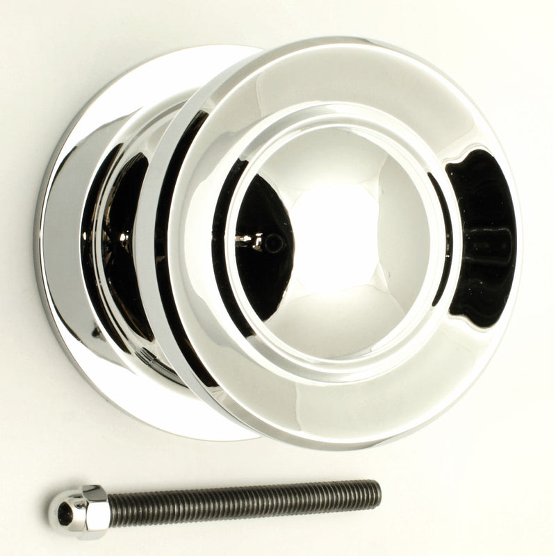 Victorian Style Centre Door Knob - Polished Chrome - G Johns & Sons Ltd - Architectural Ironmongery