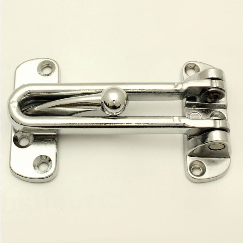Front Door Guard (Hotel Room Guard) - Polished Chrome - G Johns & Sons Ltd - Architectural Ironmongery