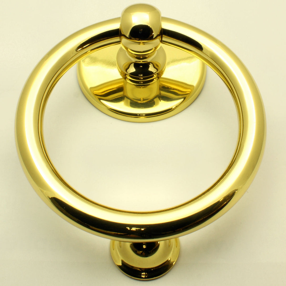 Large Style Ring Door Knocker - Polished Brass - G Johns & Sons Ltd - Architectural Ironmongery