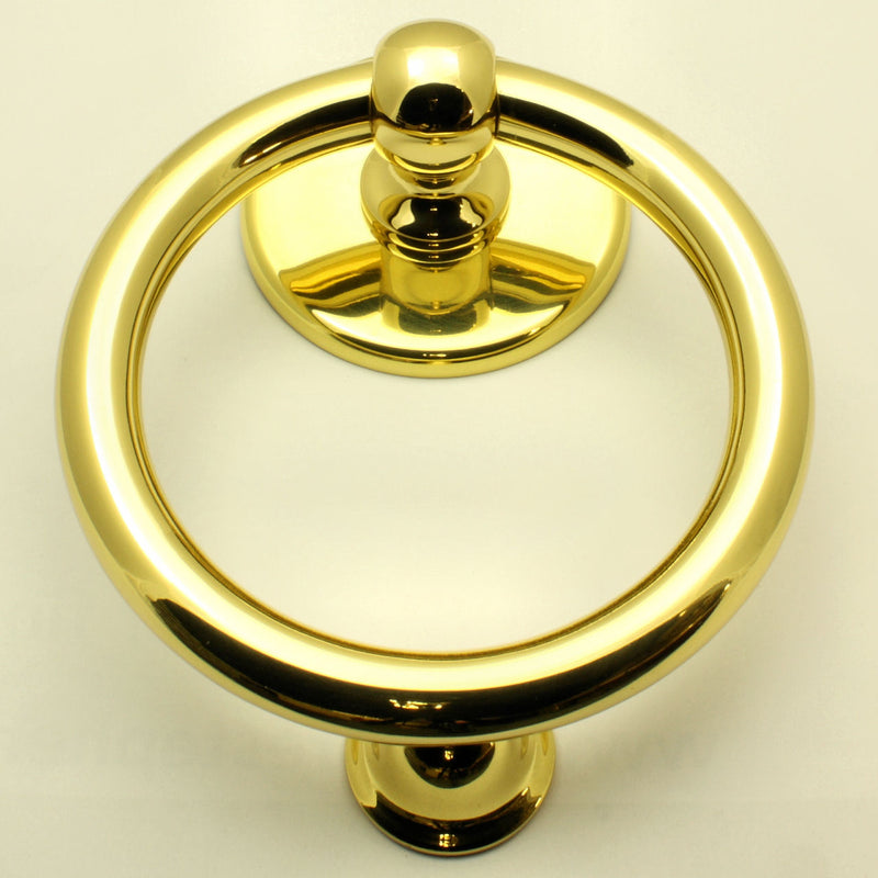 Large Style Ring Door Knocker - Polished Brass - G Johns & Sons Ltd - Architectural Ironmongery