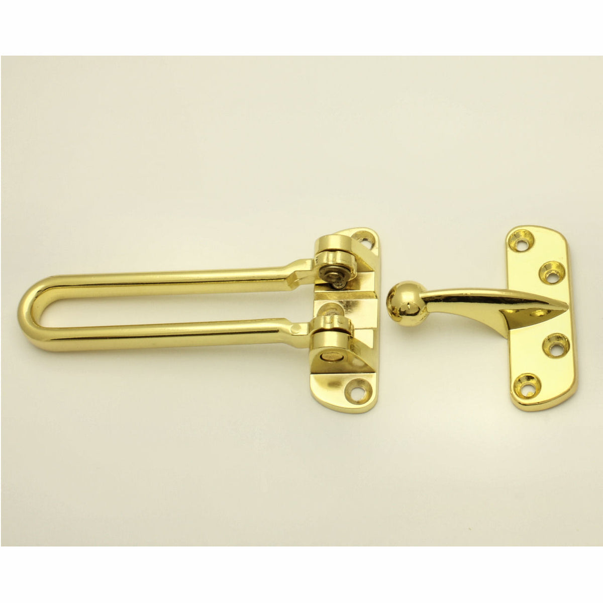 Front Door Guard (Hotel Room Guard) - Polished Brass - G Johns & Sons Ltd - Architectural Ironmongery