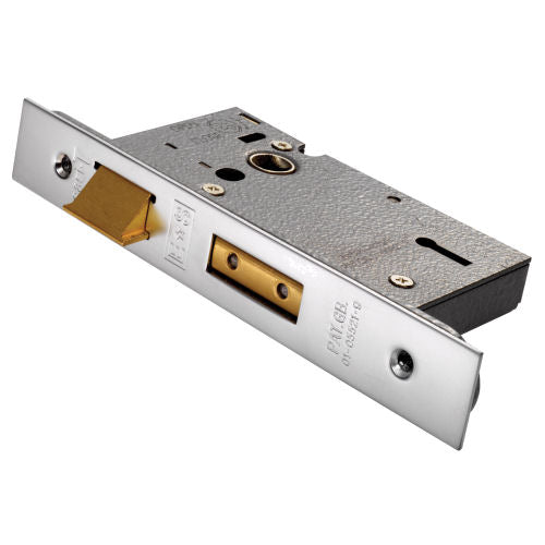 Eurospec - 3 Lever Architectural Quality Mortice Sash Lock - Polished (Shiny) Stainless Steel - G Johns & Sons Ltd - Architectural Ironmongery