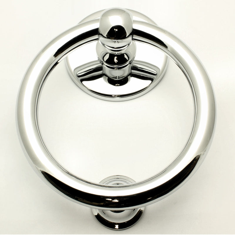 Large Style Ring Door Knocker - Polished Chrome - G Johns & Sons Ltd - Architectural Ironmongery