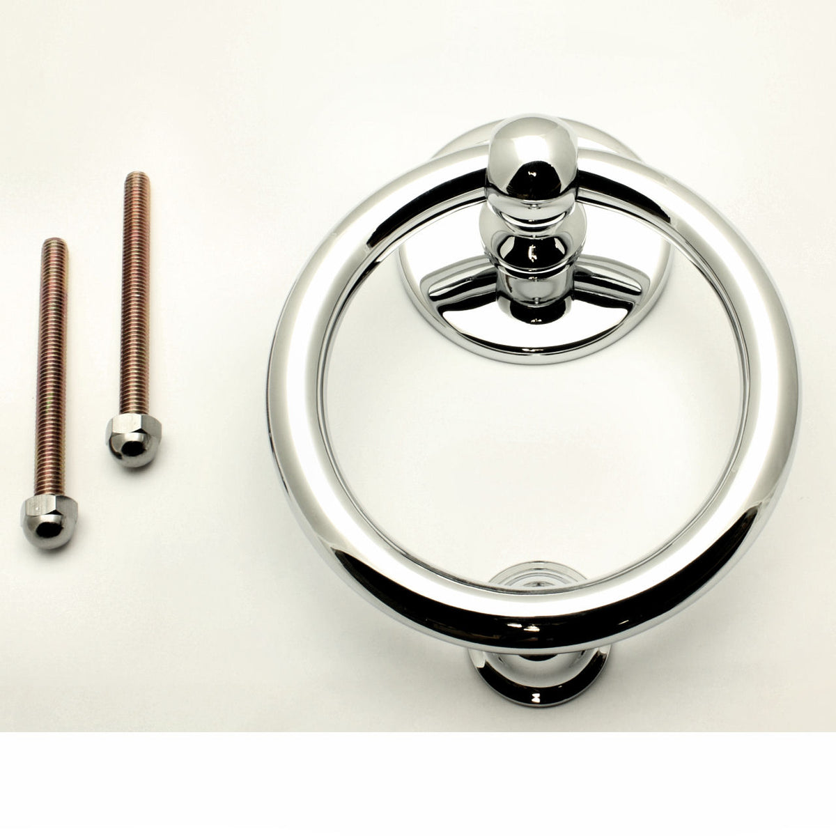 Large Style Ring Door Knocker - Polished Chrome - G Johns & Sons Ltd - Architectural Ironmongery