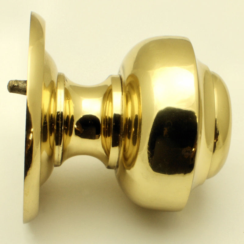 Traditional Victorian Centre Door Knob - Polished Brass - G Johns & Sons Ltd - Architectural Ironmongery