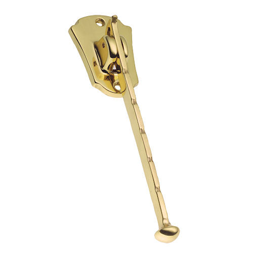 Fold-Away Coat And Clothes Hanger Support Hook - Polished Brass