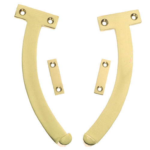 Fixed Quadrant Arm Stays For Fanlight Windows - Polished Brass