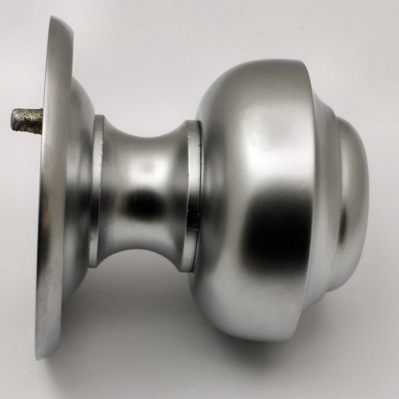 Traditional Victorian Style Centre Door Knob - Matt Chrome - G Johns & Sons Ltd - Architectural Ironmongery