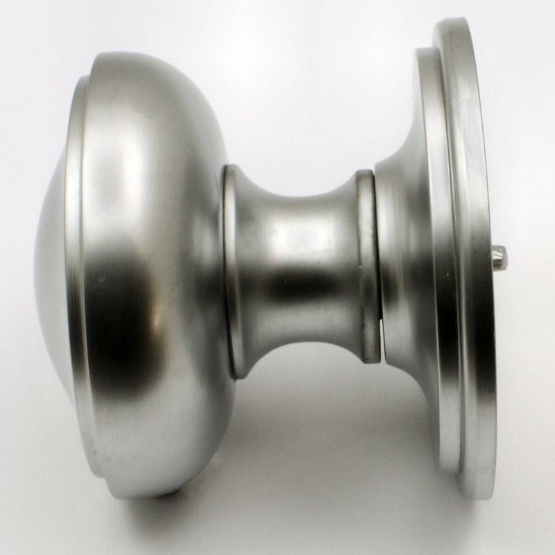 Princess Pattern - Front Door Knob - Matt Chrome - G Johns & Sons Ltd - Architectural Ironmongery