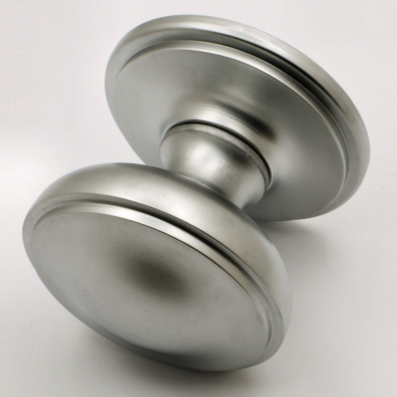 Princess Pattern - Front Door Knob - Matt Chrome - G Johns & Sons Ltd - Architectural Ironmongery