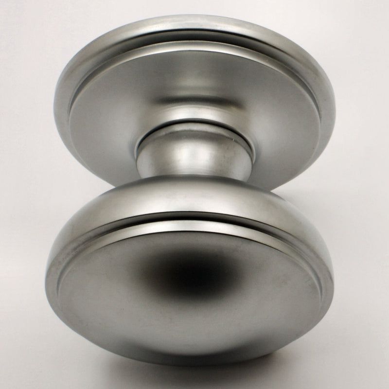 Princess Pattern - Front Door Knob - Matt Chrome - G Johns & Sons Ltd - Architectural Ironmongery