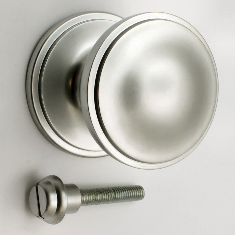 Princess Pattern - Front Door Knob - Matt Chrome - G Johns & Sons Ltd - Architectural Ironmongery