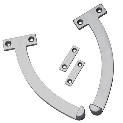 Fixed Quadrant Arm Stays For Fanlight Windows - Satin Chrome