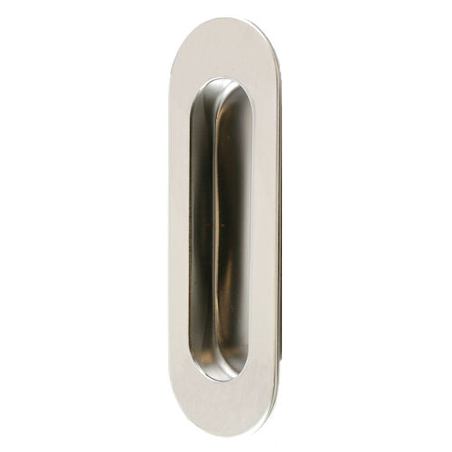Contemporary Design Oval Shape Flush Pull Handle - Polished Stainless Steel