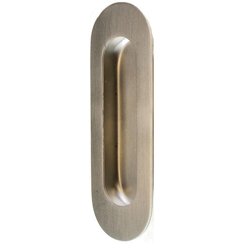 Contemporary Design Oval Shape Flush Pull Handle - Satin Stainless Steel