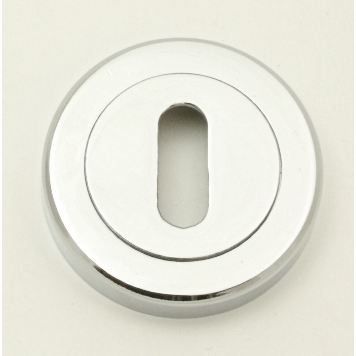 Edge Lever - Round Rose Door Handles - Serozzetta M Collection - Polished Chrome - G Johns & Sons Ltd - Architectural Ironmongery