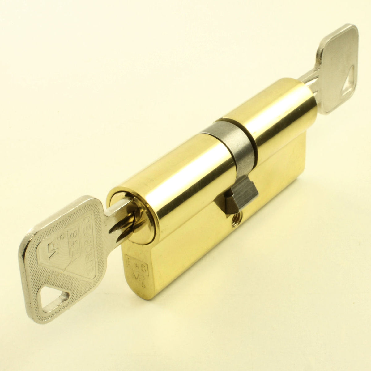5 Pin - Euro Profile Cylinders - Key / Key - Polished Brass