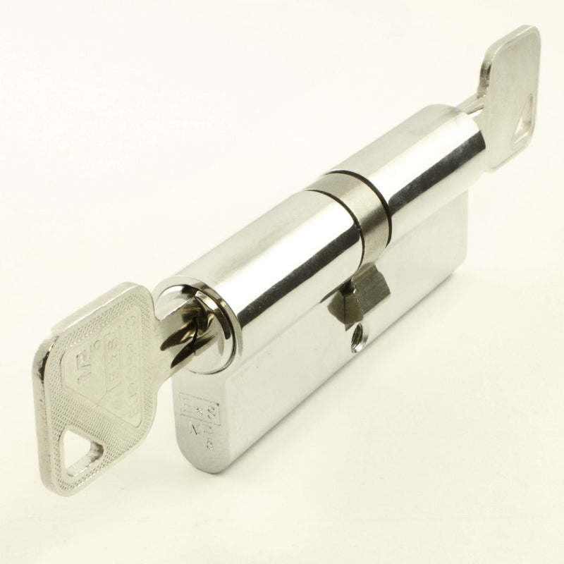 5 Pin - Euro Profile Cylinders - Key / Key - Polished Chrome