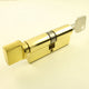5 Pin - Euro Profile Cylinders - Key / Turn - Polished Brass (Lacquered) - Suitable For Use With FD30 / FD60 Fire Doors