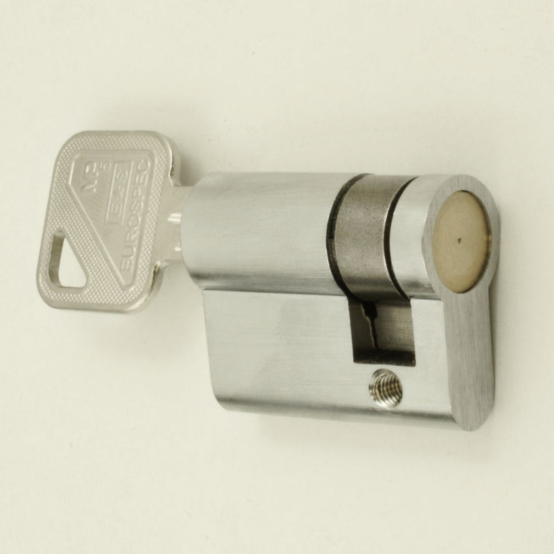 Eurospec 5 Pin - Euro Profile Single Cylinders - Satin Chrome - G Johns & Sons Ltd - Architectural Ironmongery