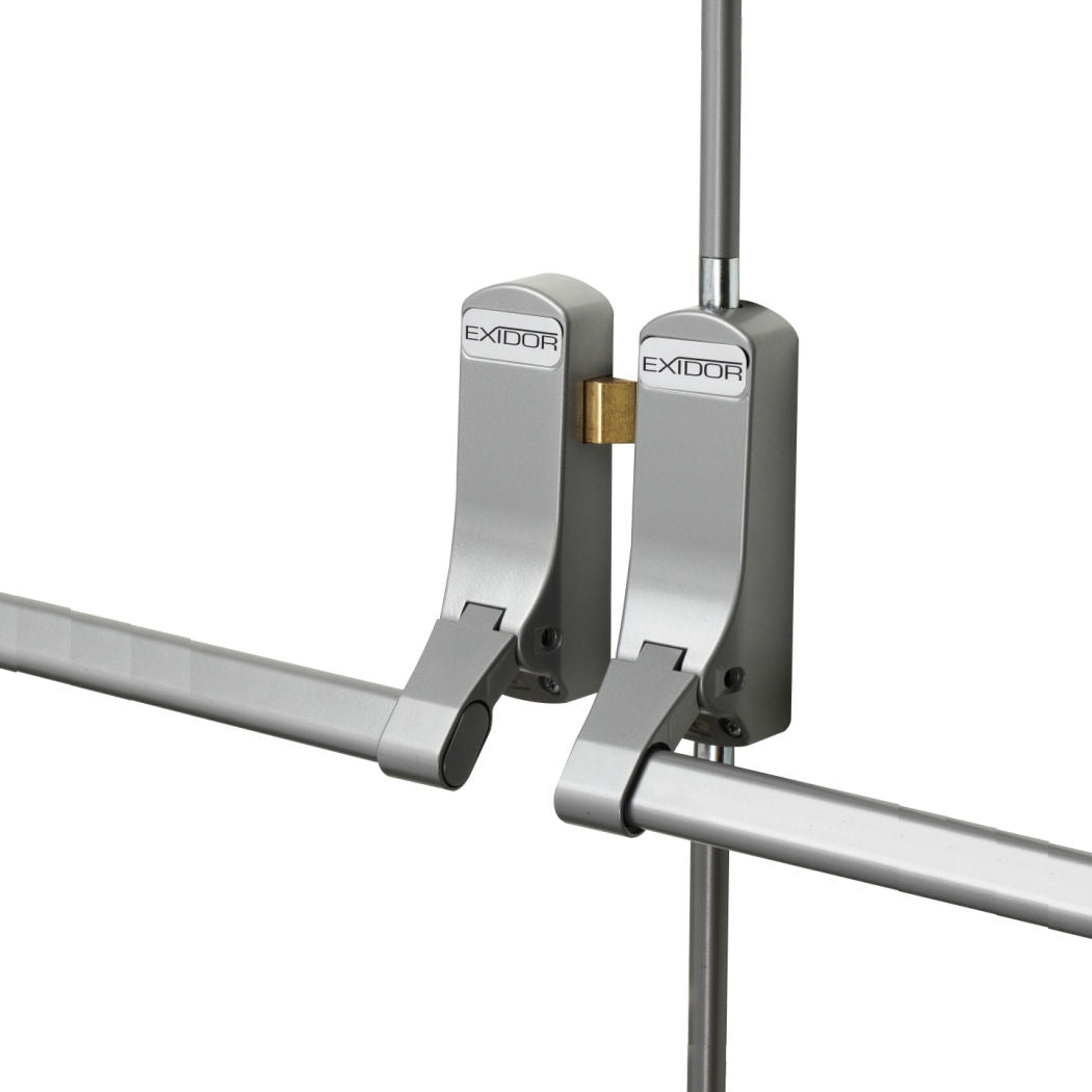 Horizontal Bar Panic Bolt & Latch Set - For Double Rebated Fire Escape Doors