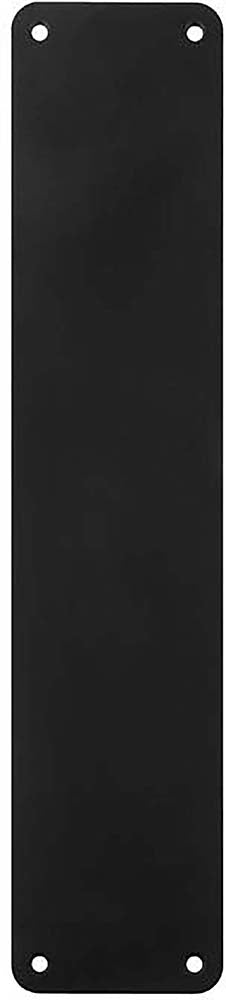 Radius Corner Finger Plate - Two Sizes Available - Bolt Through Fixing - Matt Black