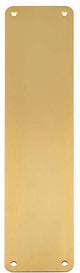 Radius Corner Finger Plate - Two Sizes Available - Bolt Through Fixing - Satin Brass PVD Plated