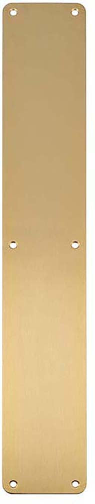 Radius Corner Finger Plate - Two Sizes Available - Bolt Through Fixing - PVD Satin Brass