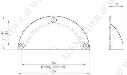 Raoul Cup Handle - Face Fix - Satin Chrome