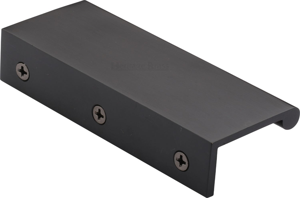 Rear Fixing Finger Edge Pull - With Rounded Edge Design - Available In 3 Sizes - Matt Bronze