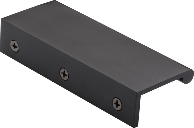 Rear Fixing Finger Edge Pull - With Rounded Edge Design - Available In 3 Sizes - Matt Bronze