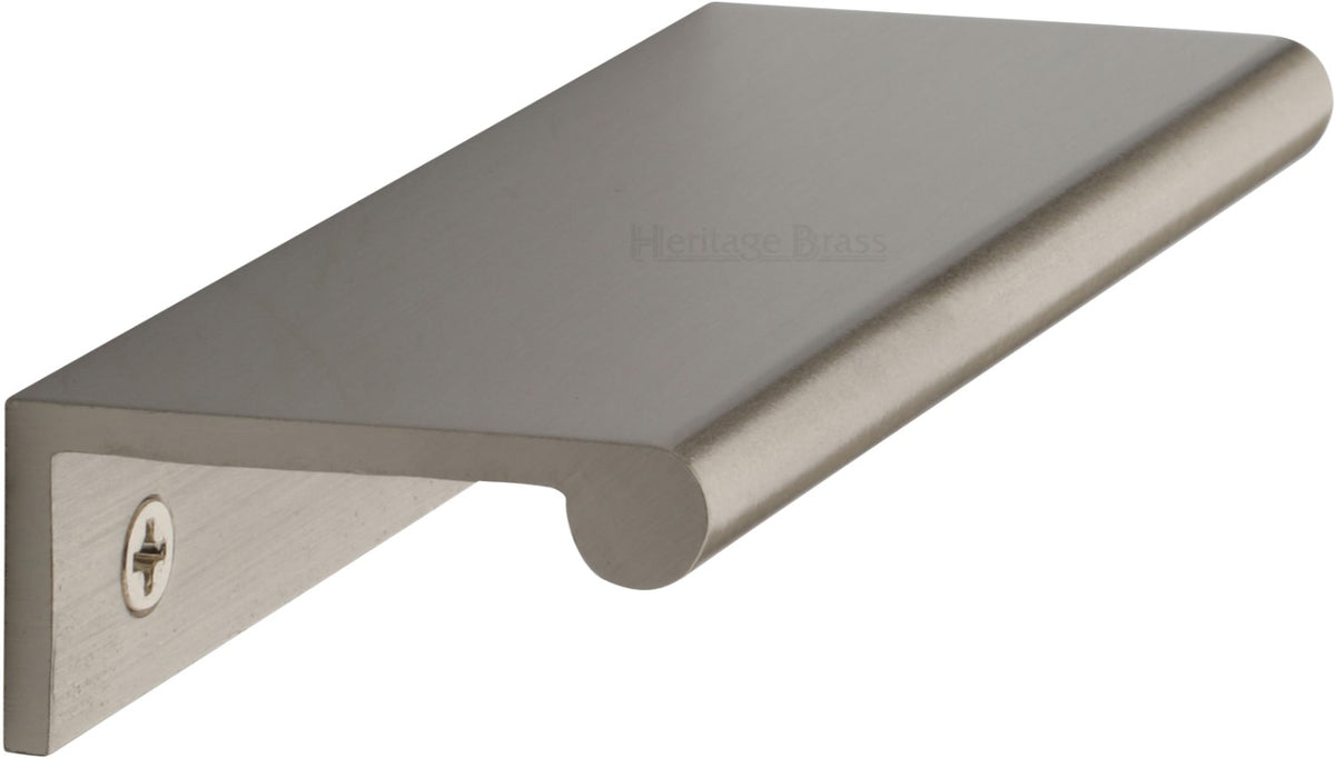 Rear Fixing Finger Edge Pull - With Rounded Edge Design - Available In 3 Sizes - Satin Nickel