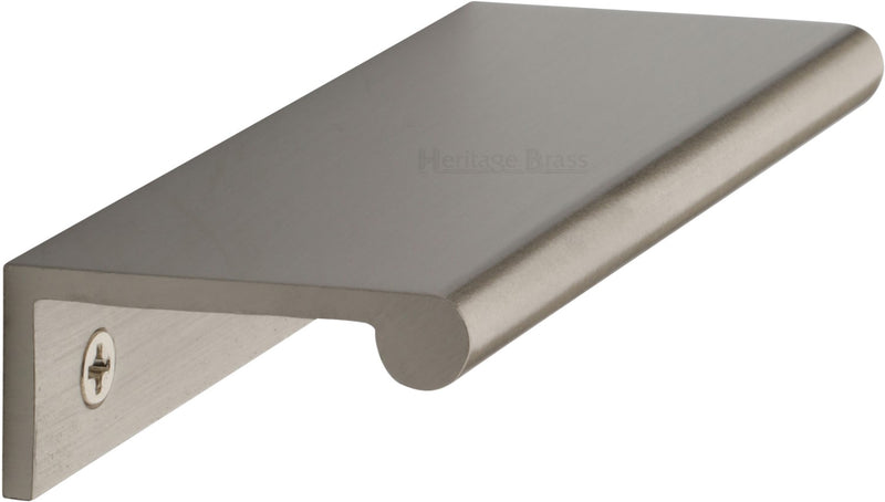 Rear Fixing Finger Edge Pull - With Rounded Edge Design - Available In 3 Sizes - Satin Nickel