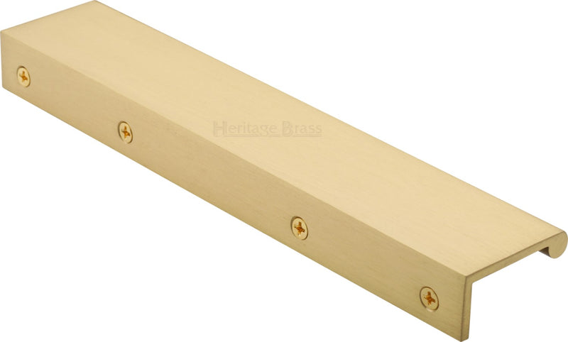 Rear Fixing Finger Edge Pull - With Rounded Edge Design - Available In 3 Sizes - Satin Brass