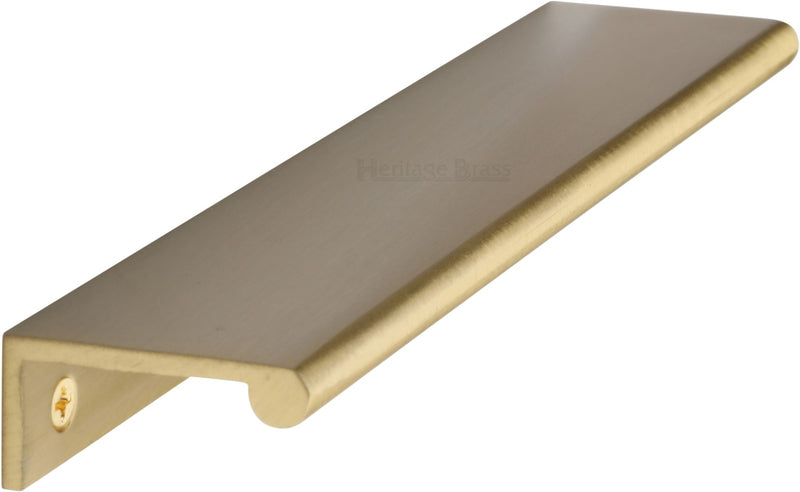Rear Fixing Finger Edge Pull - With Rounded Edge Design - Available In 3 Sizes - Satin Brass