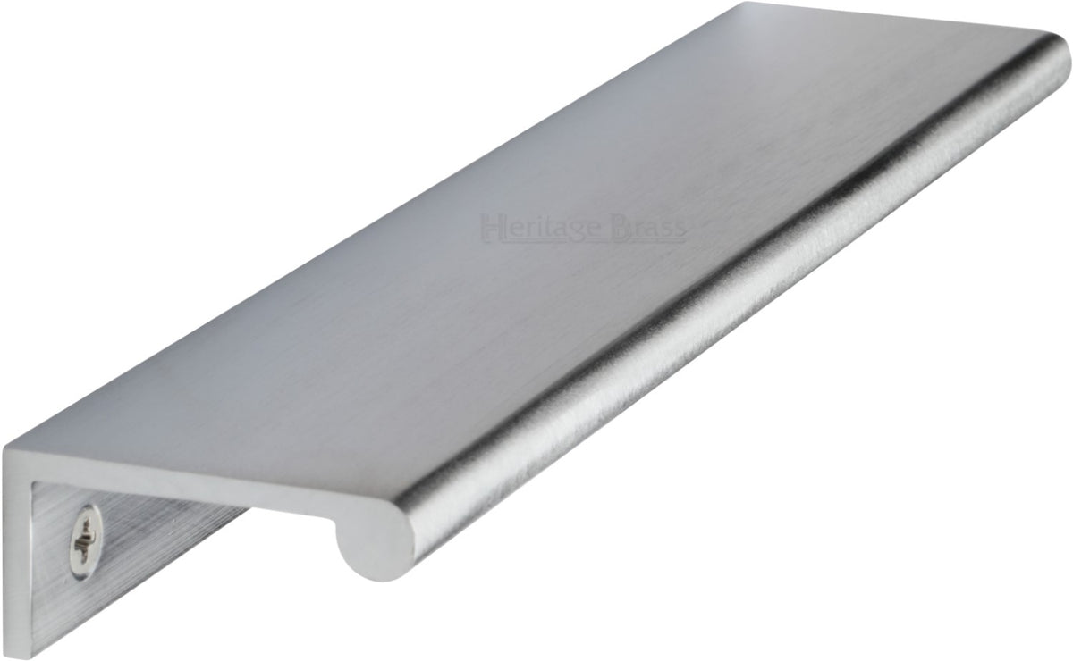 Rear Fixing Finger Edge Pull - With Rounded Edge Design - Available In 3 Sizes - Satin Chrome