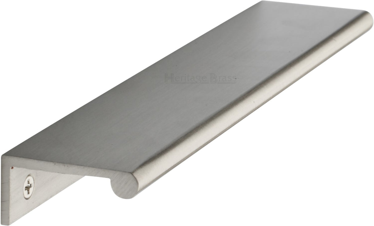 Rear Fixing Finger Edge Pull - With Rounded Edge Design - Available In 3 Sizes - Satin Nickel