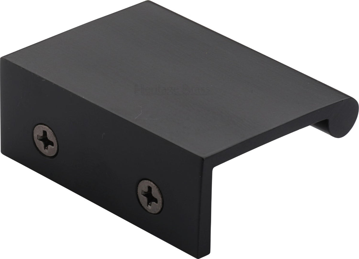 Rear Fixing Finger Edge Pull - With Rounded Edge Design - Available In 3 Sizes - Matt Bronze