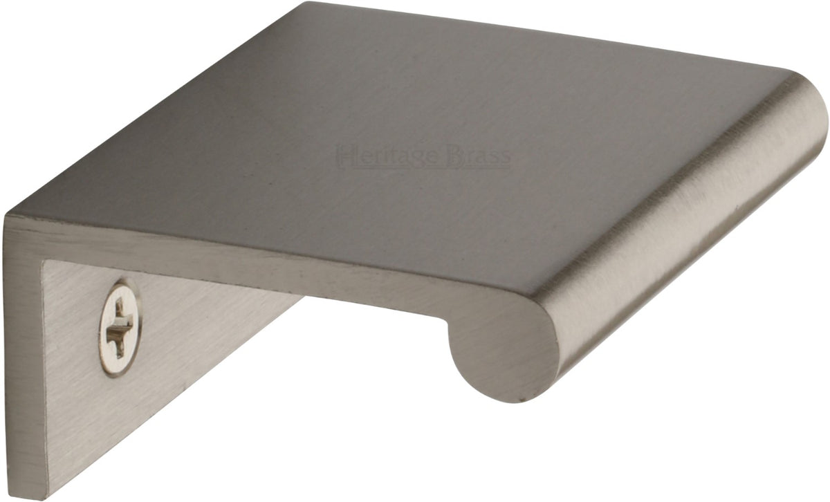 Rear Fixing Finger Edge Pull - With Rounded Edge Design - Available In 3 Sizes - Satin Nickel