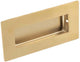 Rectangular Design Flush Pull Handle - Tested For Use On FD30 Fire Doors - 100mm x 50mm - Satin Brass PVD Plated