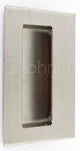 Rectangular Stainless Steel Flush Pull Handle for Sliding Doors - 125mm x 83mm