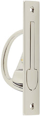 Pocket Door Edge Pull - Counterbalanced - 130mm x 26mm - Polished Nickel