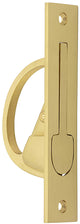 Pocket Door Edge Pull - Counterbalanced - 130mm x 26mm - Satin Brass (Lacquered)
