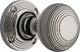 Reeded Round Mortice Knobs - Polished Nickel