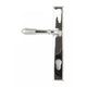 Reeded Slimline Lever Multi Point Door Lever Handles - 92mm Euro Centres - 212mm Bolt Centres - 244mm x 36mm Back Plate - Polished Chrome