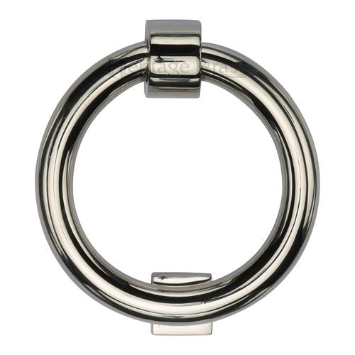 Traditional Ring Door Knocker - Polsihed Nickel