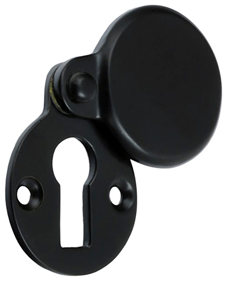 Round Covered Escutcheon Key Hole Cover - Matt Black