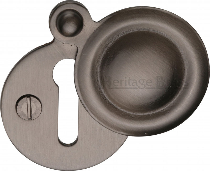 Round Covered Escutcheon Key Hole Cover - Matt Bronze - Each