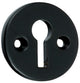 Round Open Escutcheon Key Hole Cover - Matt Black